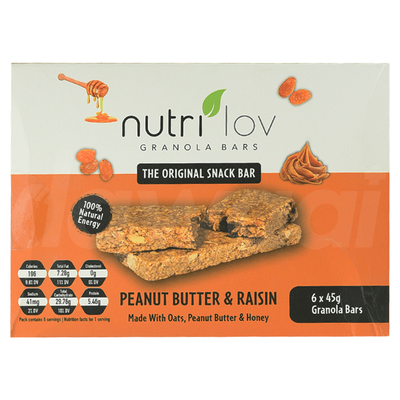Nutrilov Granola - Peanut Butter & Raisin Bars