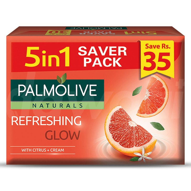 Palmolive Naturals Refreshing Glow Soap 100 gm x 5 Bars Pack