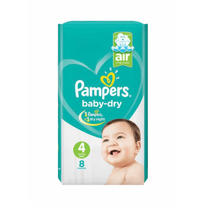 Pampers Baby-Dry Size 4 (9-18 KG) 8 Counts