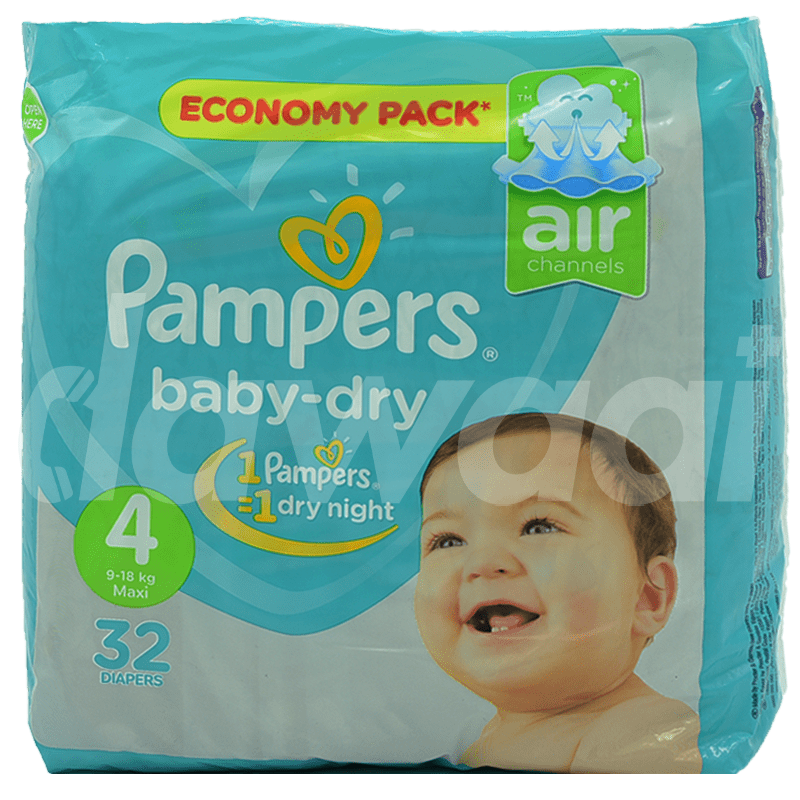 Pampers Baby-Dry Size 4 (9-18 KG Maxi) 32 Counts