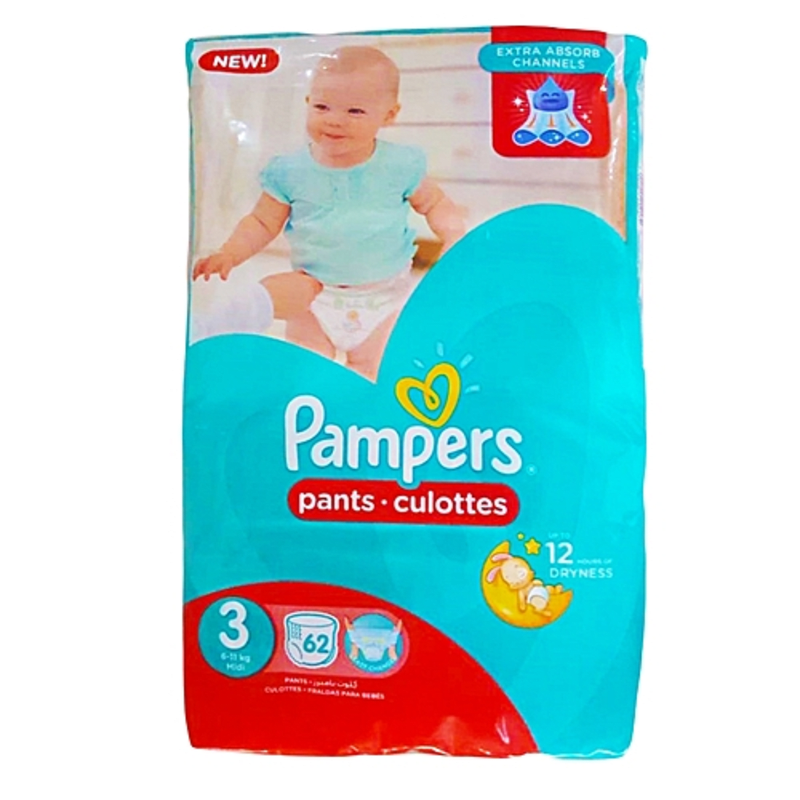 Pampers Pant Culottes Size 3 (6-11 KG Midi) 62 Counts