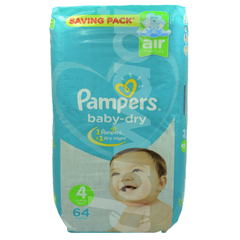 Pampers Baby-Dry Size 4 (9-18 KG Maxi) 64 Counts