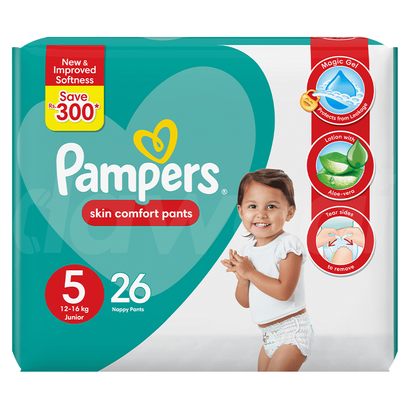 Pampers Jumbo Pack - Size 5 (12 - 16 Kg) Pants 26 Pcs. Pack