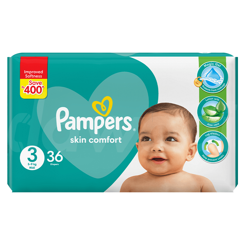 Buy Pampers Jumbo Pack - Size 3 (5 - 9 Kg) Butterfly Diapers 36 Pcs ...