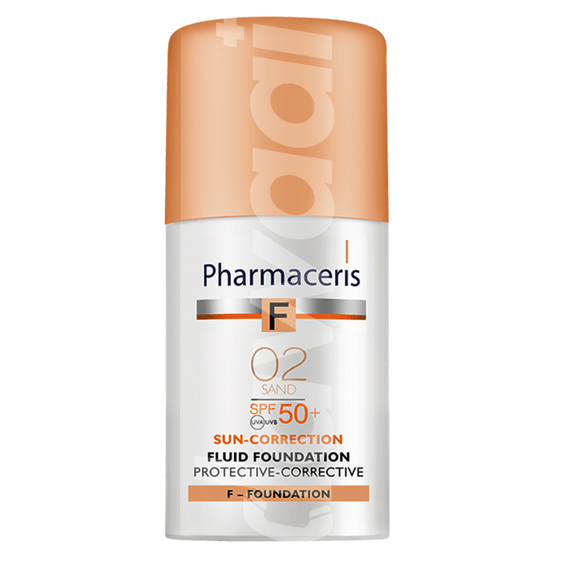 PHARMACERIS F SPF 50+ Sand 02 Fluid Foundation 30 ml Bottle