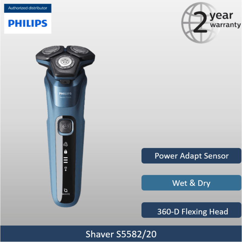Philips Skin IQ Technology Wet and Dry Electric Shaver Series 5000 S5582/20