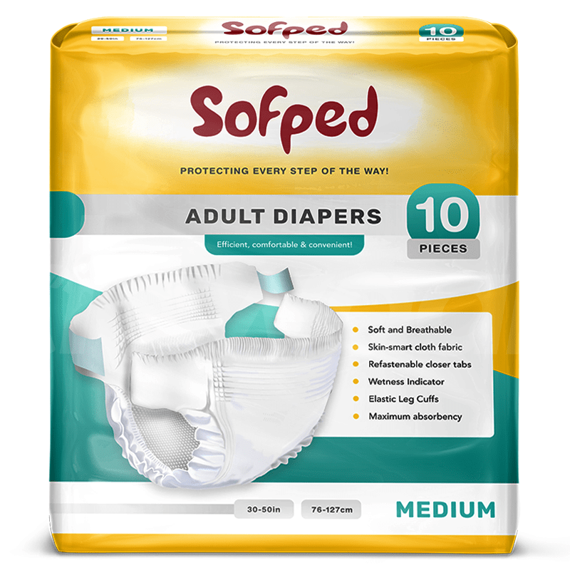 Sofped Medium - Adult Diapers 10 Pcs. Pack
