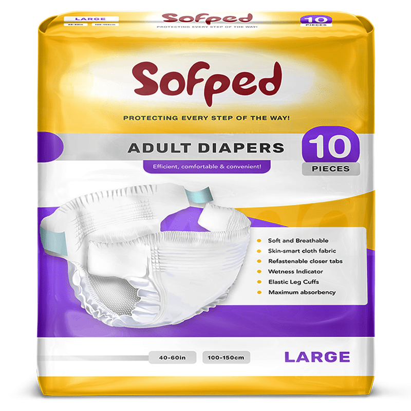 Sofped Large - Adult Diapers 10 Pcs. Pack
