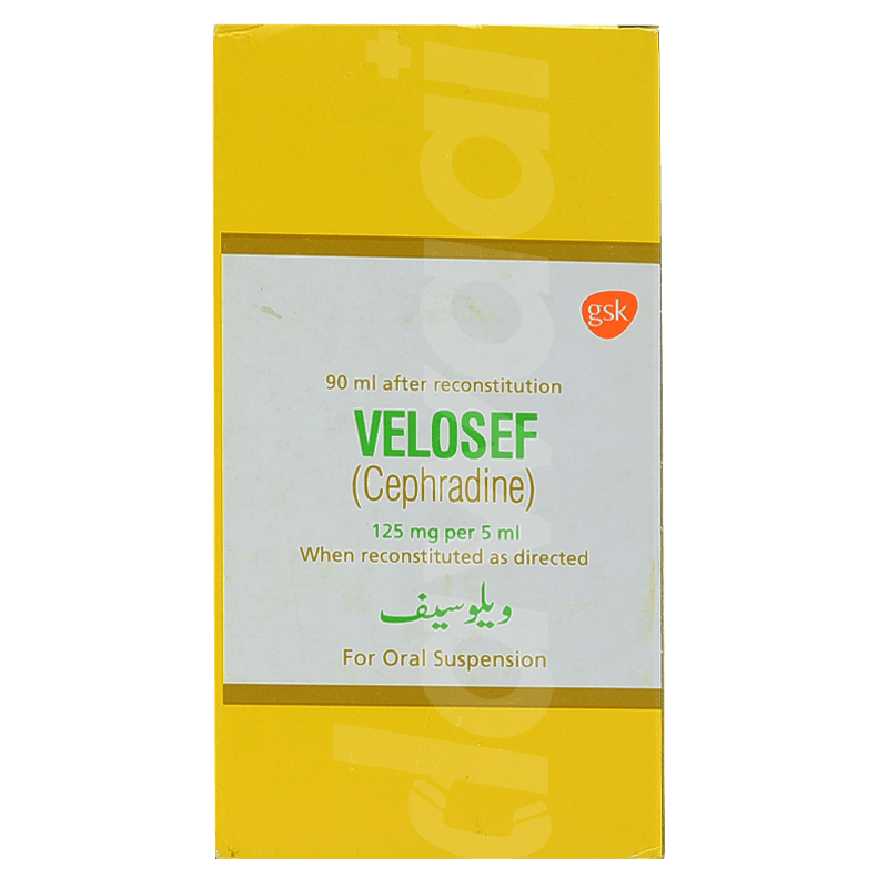 Velosef 125mg/5ml 90ml Suspension