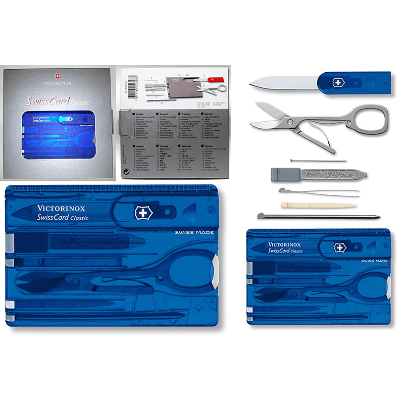 Victorinox Swiss Card Blue Transparent - 0.7122.T2