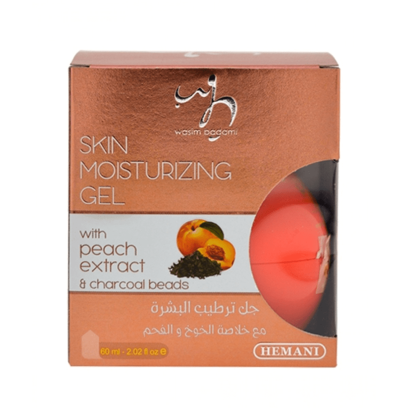 Skin Moisturizing Gel with Peach Extract & Charcoal Beads