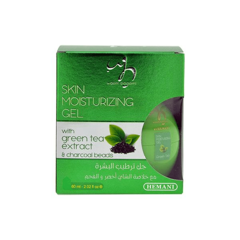 Skin Moisturizing Gel with Green Tea Extract & Charcoal Beads